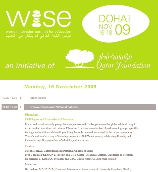 Qatar Foundation 2009 Program