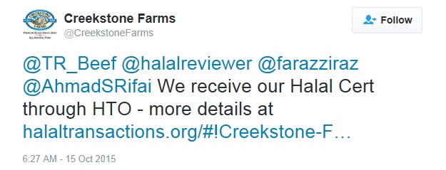 Creeekstone We receive halal HTO WP