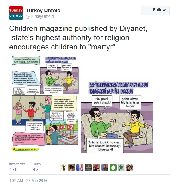 Turkey cartoons martyrs