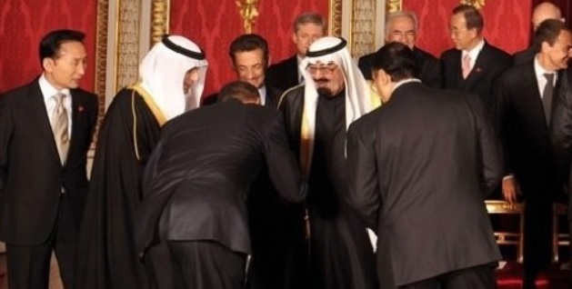 Obama roi Abdullah prosterner